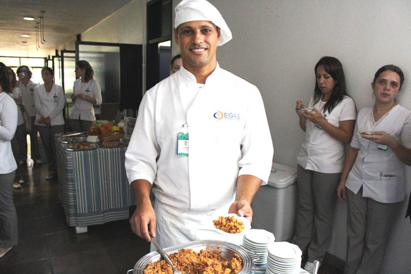 Foi a primeira vez que o chef preparou um carreteiro de arroz integral